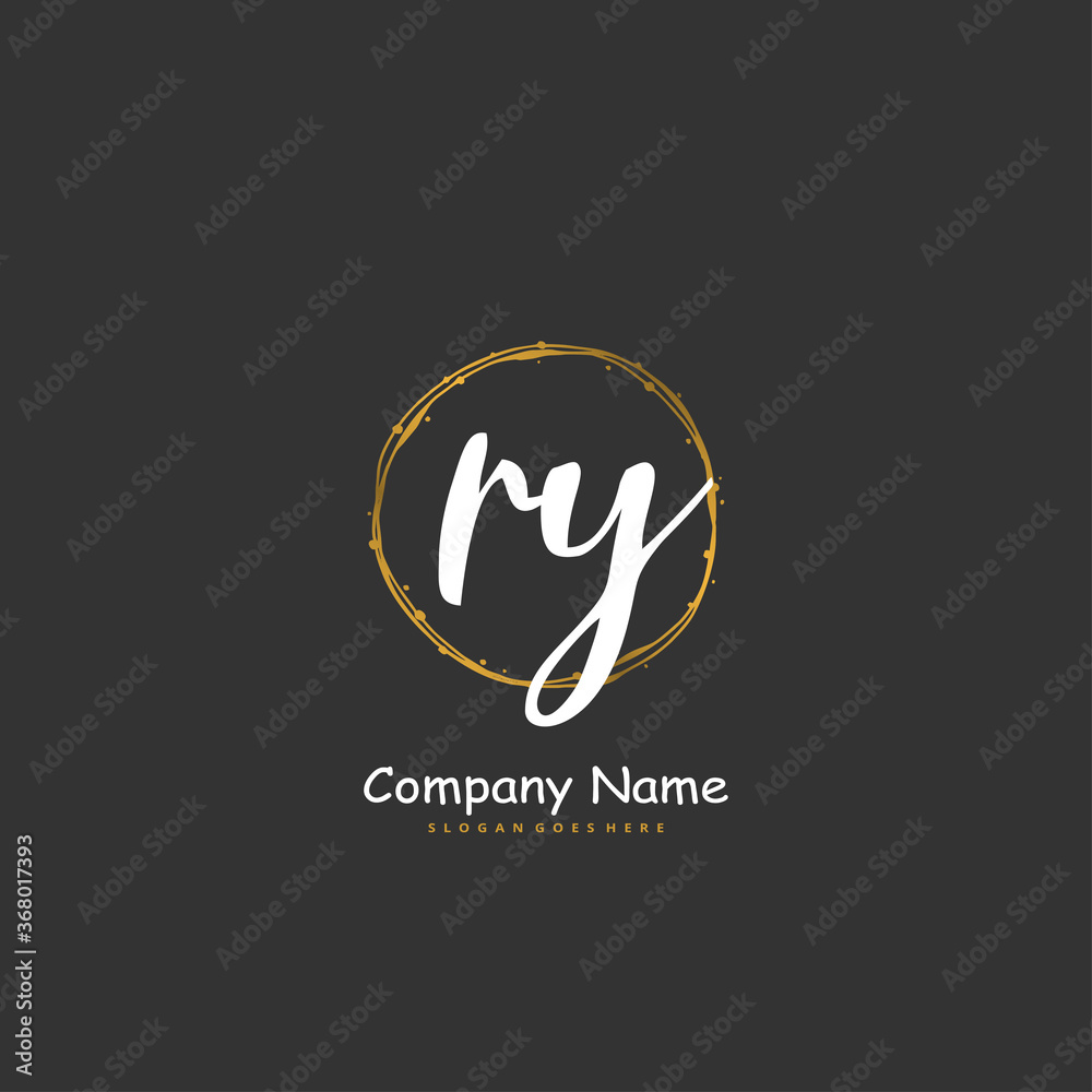 R Y RY Initial handwriting and signature logo design with circle. Beautiful design handwritten logo for fashion, team, wedding, luxury logo. R Y RY Initial handwriting and signature logo design with circle. Beautiful design handwritten logo for fashion, team, wedding, luxury logo.