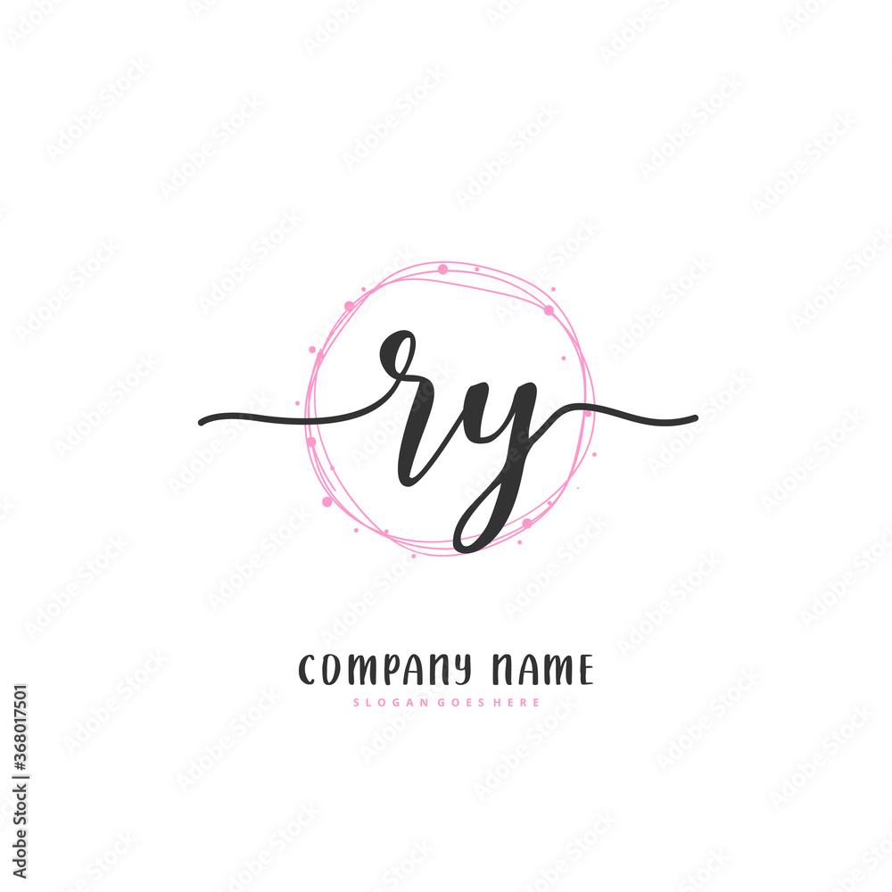 R Y RY Initial handwriting and signature logo design with circle. Beautiful design handwritten logo for fashion, team, wedding, luxury logo. R Y RY Initial handwriting and signature logo design with circle. Beautiful design handwritten logo for fashion, team, wedding, luxury logo.