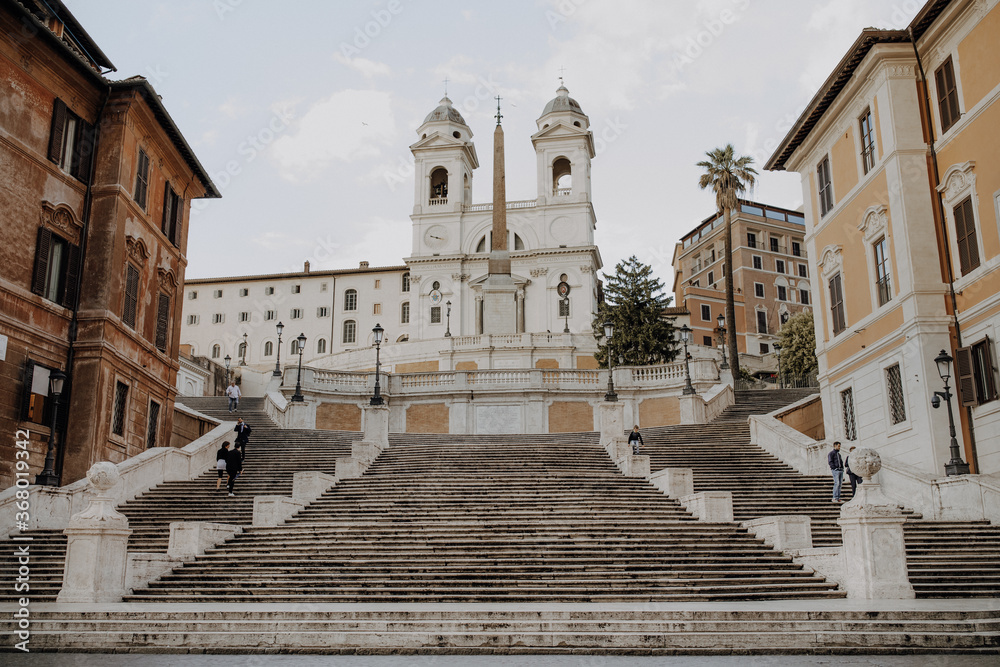 Spanische Treppe in Rom ohne Touristen