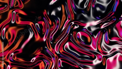 Looping Metallic Surface Background. 3D Liquid Animation