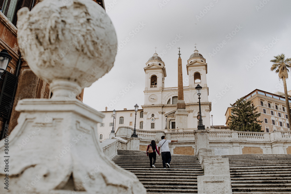 Spanische Treppe in Rom ohne Touristen