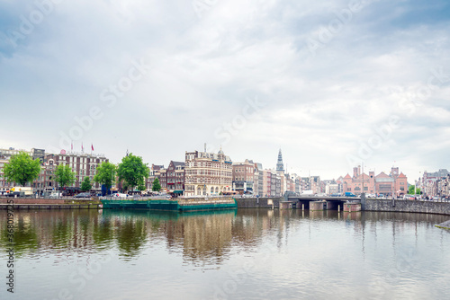 Amsterdam, Netherlands - May 23, 2018 : Street view of downtown in Amsterdam, Netherlands © ilolab