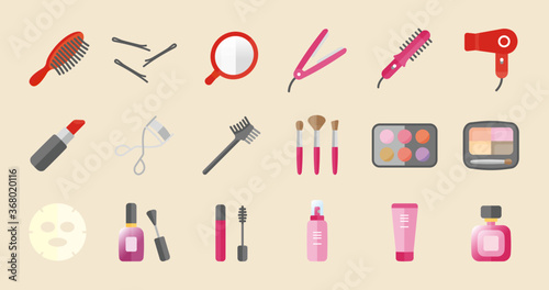 Beauty Cosmetics Icon (Simple flat vector for illustrations or graphics)
