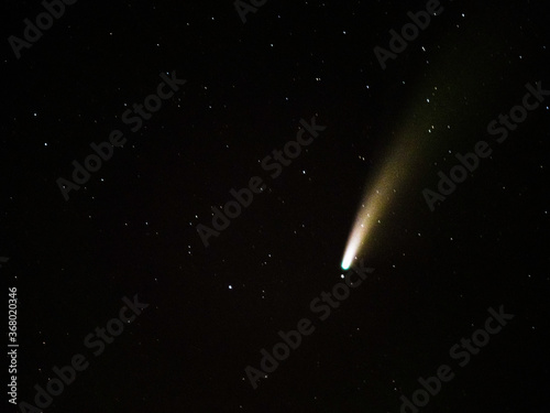 2020 Comet Neowise on a starry night sky