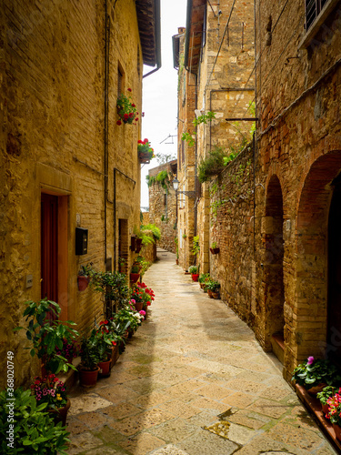 Old street in Colle Val d Elsa Italy
