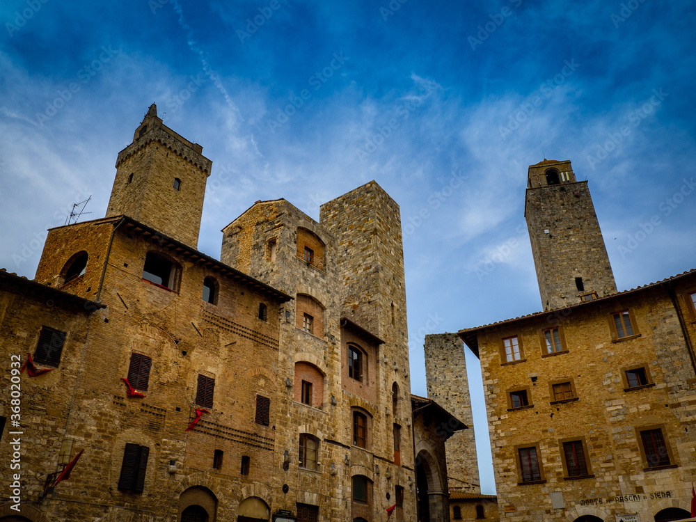 Old street in San Gimignano Italy