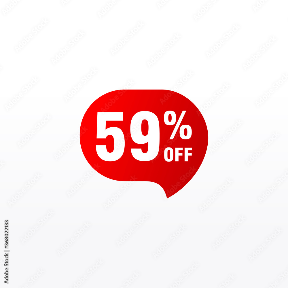 59 discount, Sales Vector badges for Labels, , Stickers, Banners, Tags, Web Stickers, New offer. Discount origami sign banner
