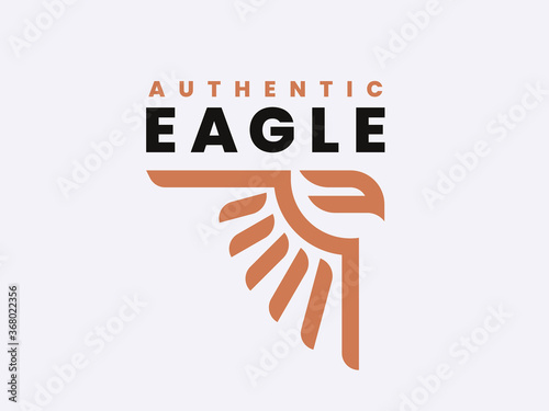 Eagle logo design editable for your business.