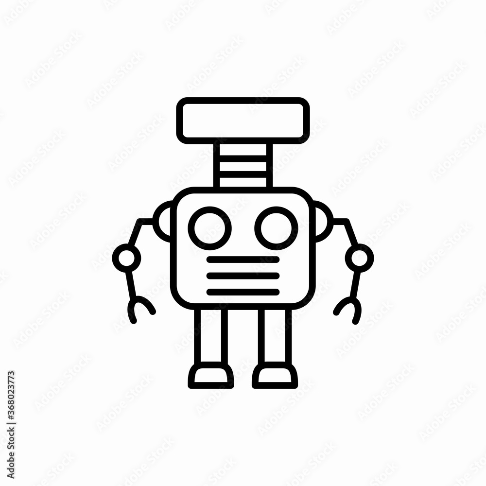 Outline robot icon.Robot vector illustration. Symbol for web and mobile Outline robot icon.Robot vector illustration. Symbol for web and mobile