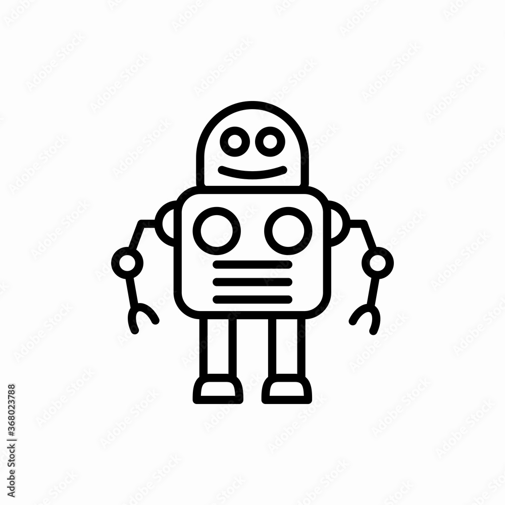 Outline robot icon.Robot vector illustration. Symbol for web and mobile Outline robot icon.Robot vector illustration. Symbol for web and mobile