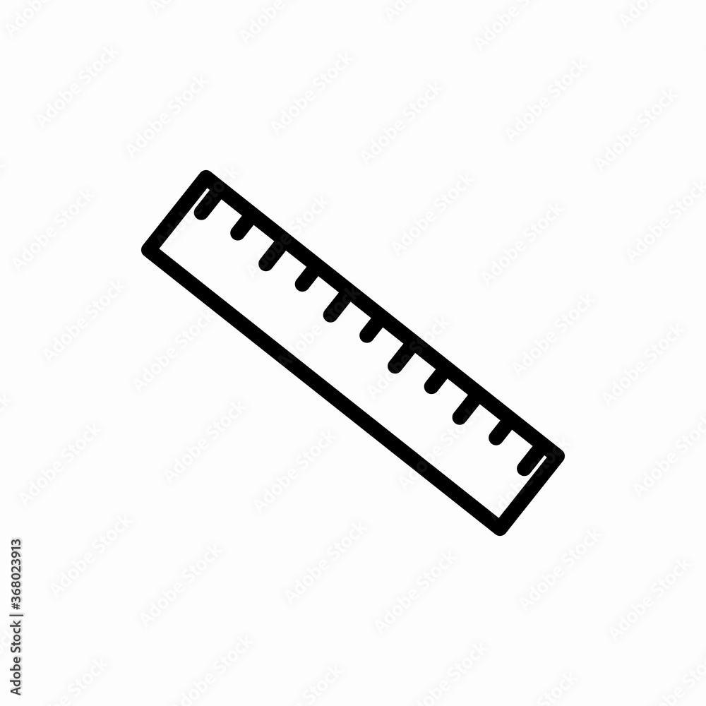 Outline ruler icon.Ruler vector illustration. Symbol for web and mobile Outline ruler icon.Ruler vector illustration. Symbol for web and mobile