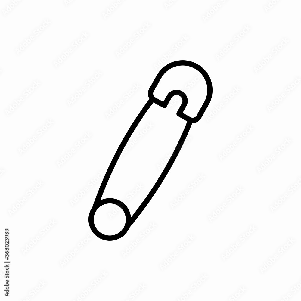 Outline safety pin icon.Safety pin vector illustration. Symbol for web and mobile Outline safety pin icon.Safety pin vector illustration. Symbol for web and mobile