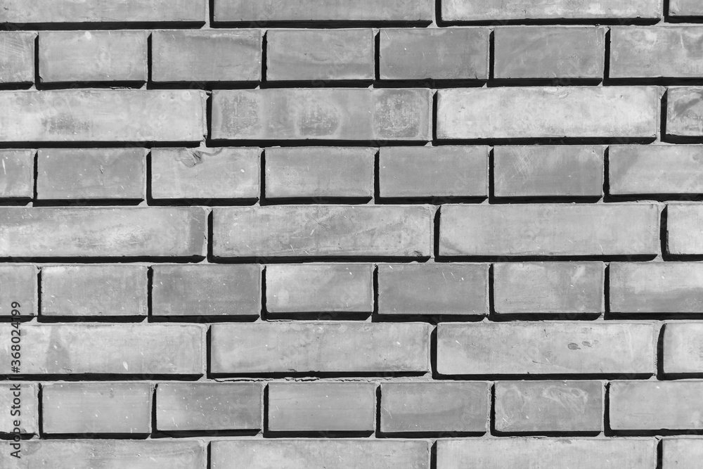 Brick wall - seamless black and white pattern