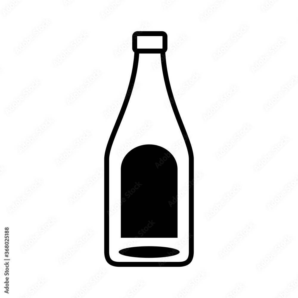 beer bottle drink line style icon