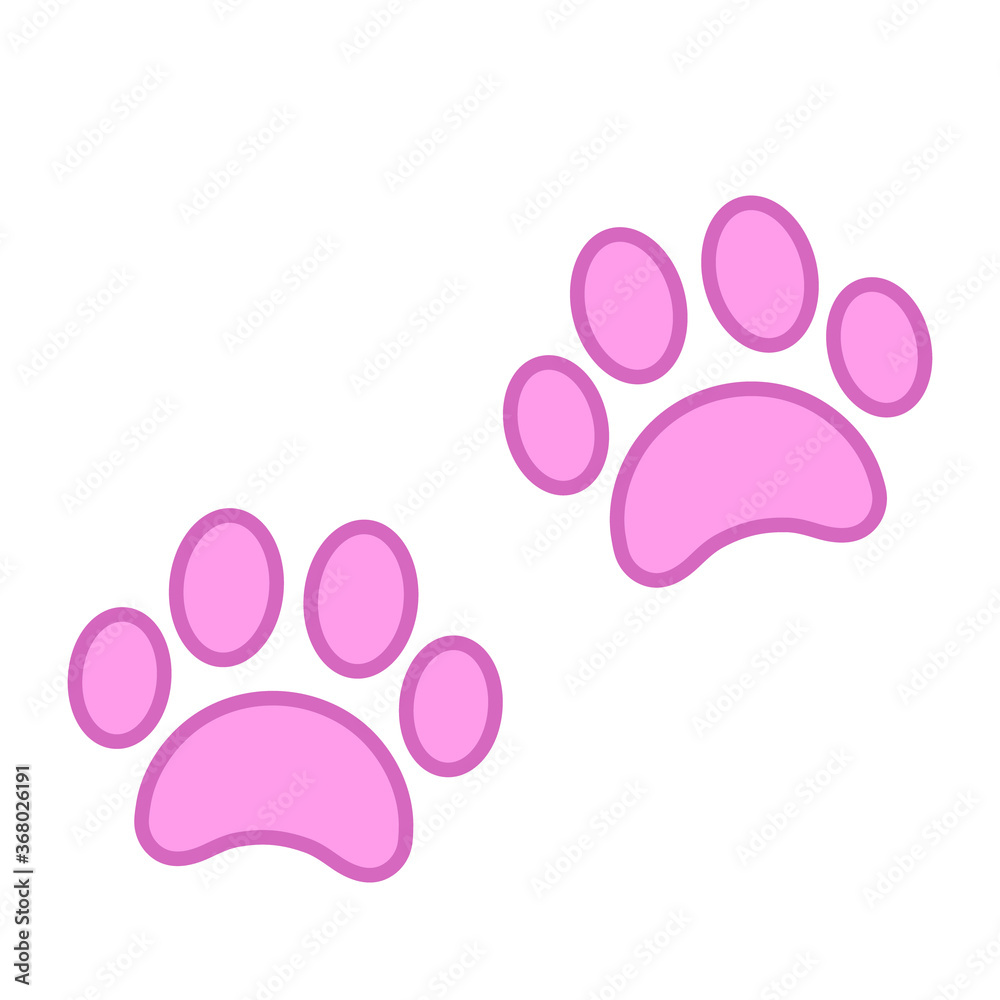 Two animal trails vector icon. Modern icon.