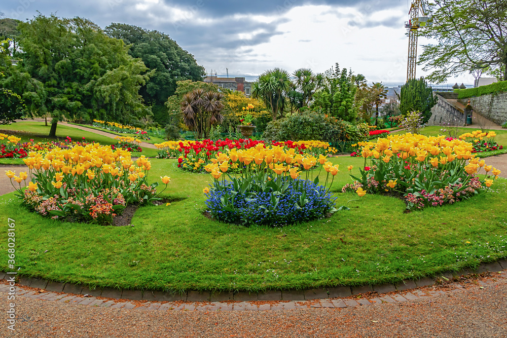 Public Victorian Candie Gardens in St Peter Port, Guernsey. Candie