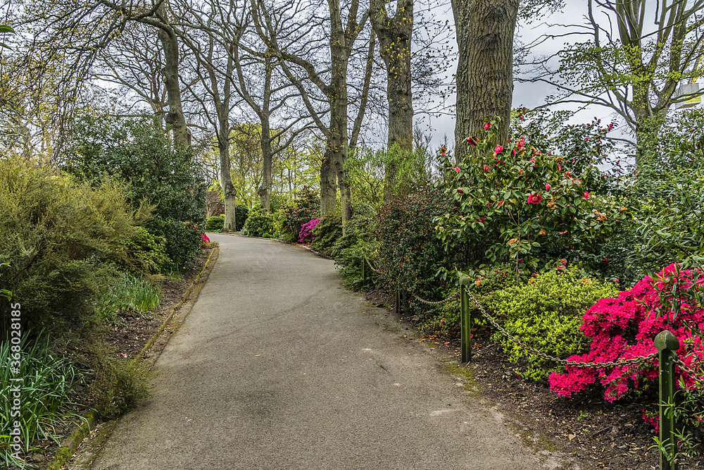 Public Victorian Candie Gardens in St Peter Port, Guernsey. Candie