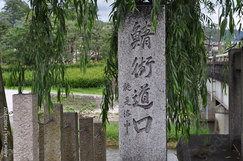 鯖街道口　道標