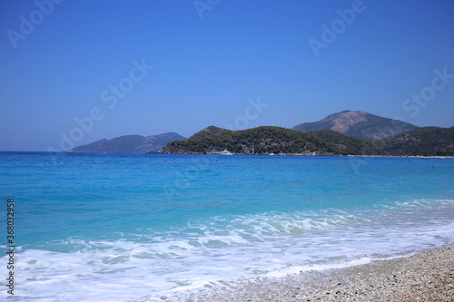 Deep blue Mediterranean Sea, in the wonderful and famous Turkish resort of Oludeniz.