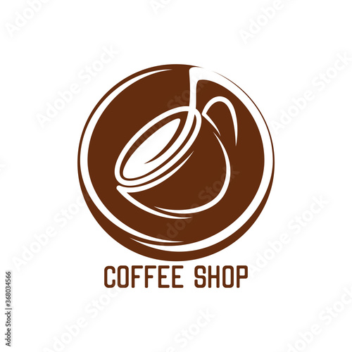 coffee shop logos badge with text space for your slogan  tagline,  vector illustration