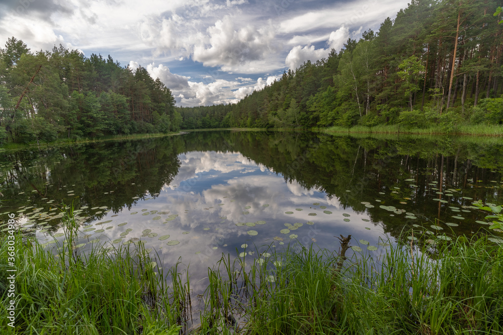 Stunning lakeside landscapes in the Aukstaitija National Park, Lithuania. Lithuania's first national park. Stunning lakeside landscapes in the Aukstaitija National Park, Lithuania. Lithuania's first national park.
