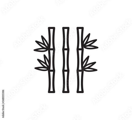 Fototapeta Naklejka Na Ścianę i Meble -  Bamboo leaf icon vector logo design template