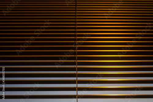 Sunset on Window Blinds