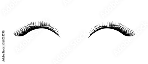 Tableau sur toile Beautiful long eyelashes illustration