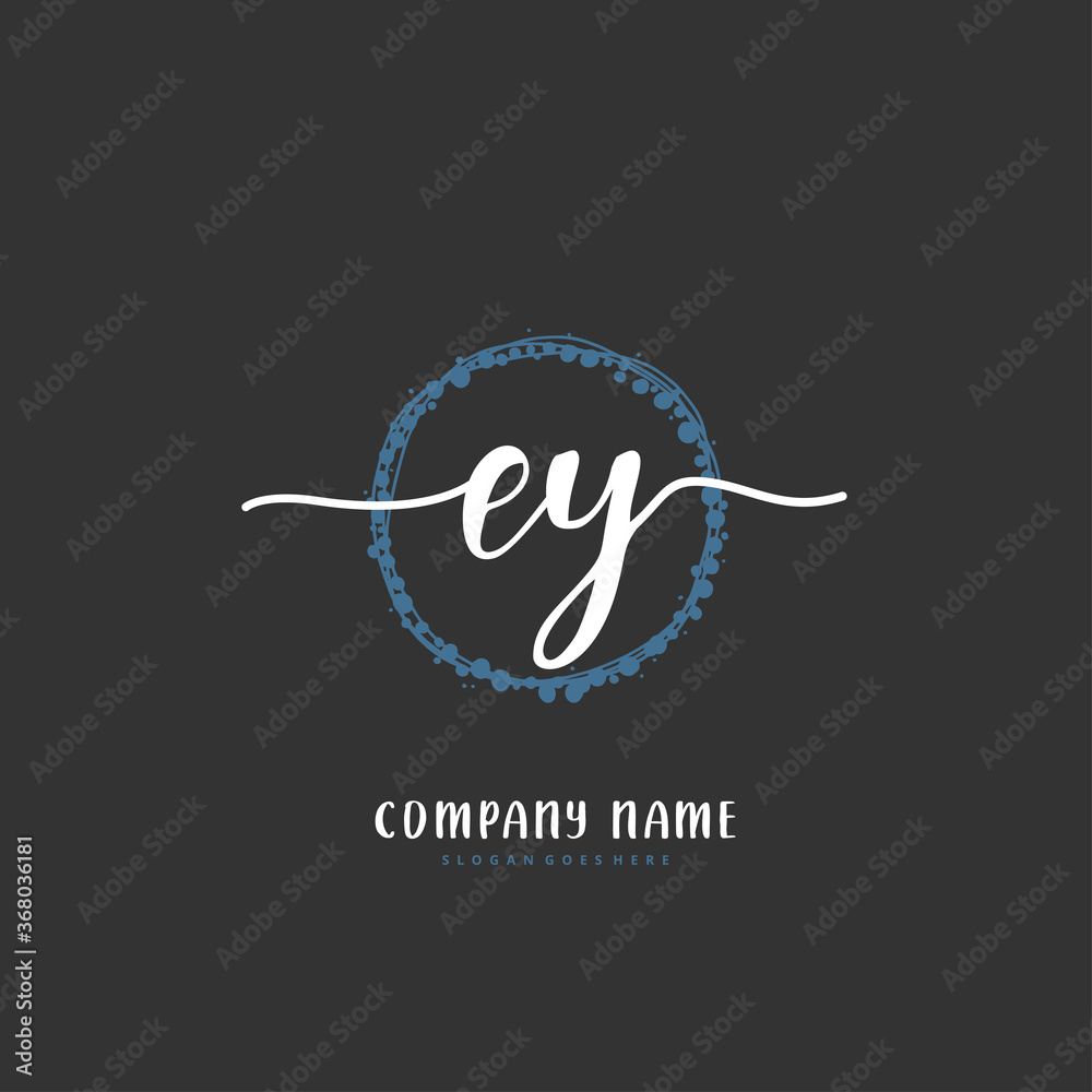 E Y EY Initial handwriting and signature logo design with circle. Beautiful design handwritten logo for fashion, team, wedding, luxury logo. E Y EY Initial handwriting and signature logo design with circle. Beautiful design handwritten logo for fashion, team, wedding, luxury logo.