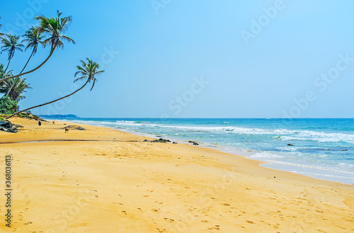 The sand beach of Boosa, Sri Lanka photo