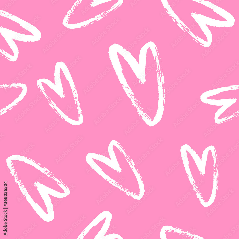 Pink hearts cute trendy seamless pattern with texture. Applicable for paper or textile print, web and other backgrounds. Pink hearts cute trendy seamless pattern with texture. Applicable for paper or textile print, web and other backgrounds.
