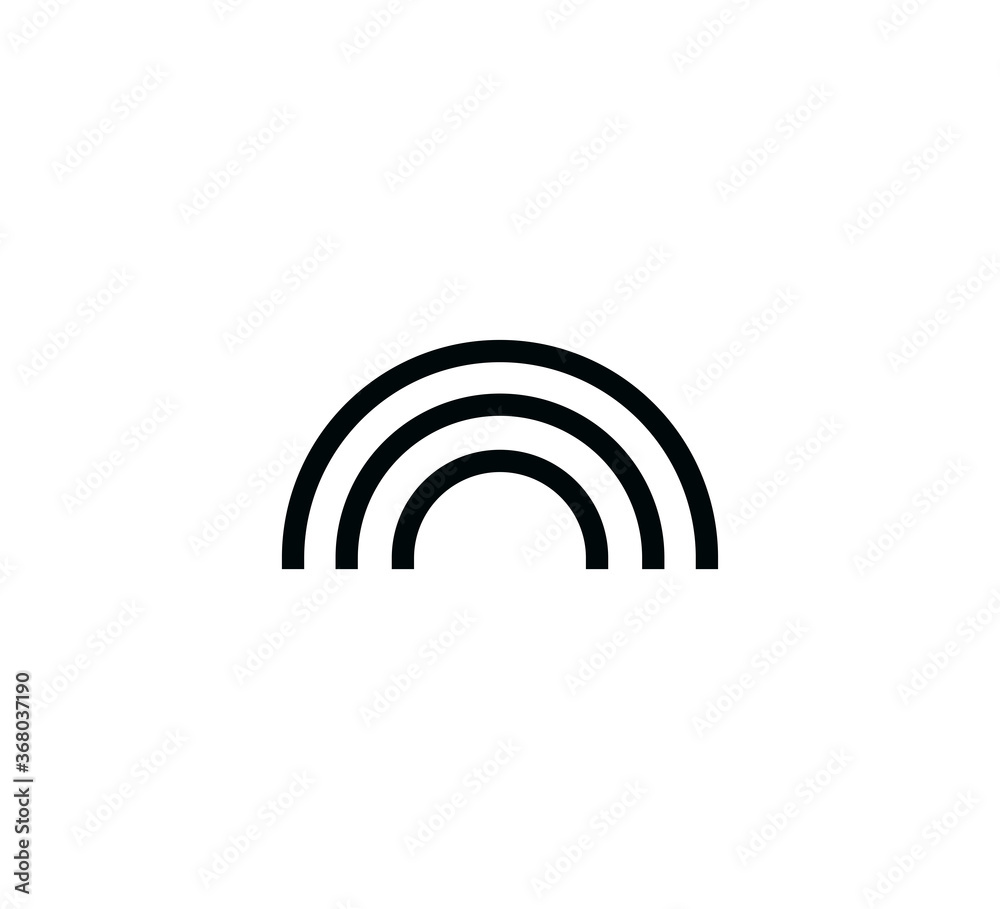 Rainbow icon vector logo design template Rainbow icon vector logo design template