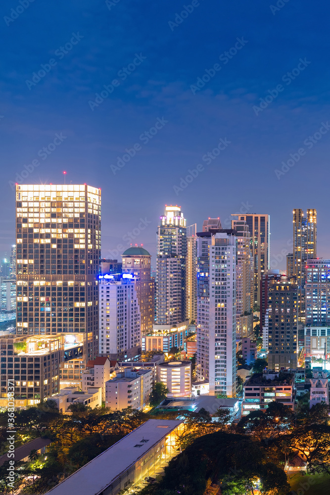 Φωτογραφία Cityscape view of modern office business building in business zone at Bangkok,Thailand