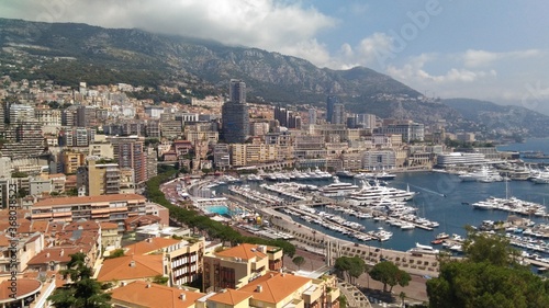 view of monaco with sea, ships