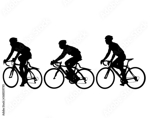 Young athlete on a bike for extreme stunts. Isolated silhouette on a white background