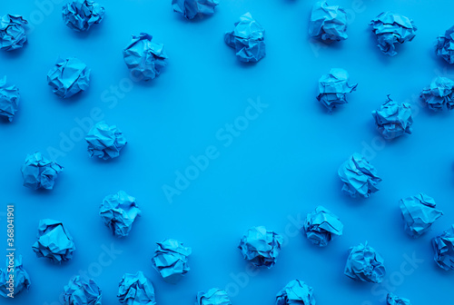 Idea and creativity concepts with paper crumpled ball