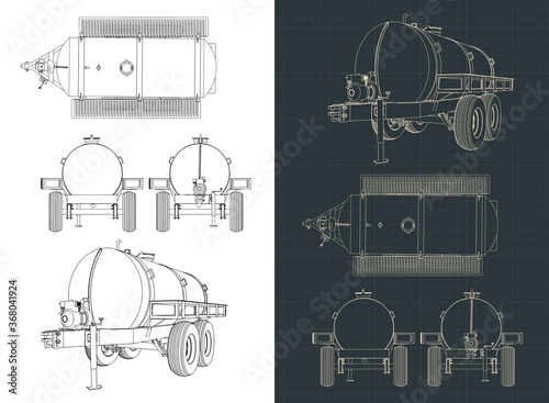 Water tank trailer drawings