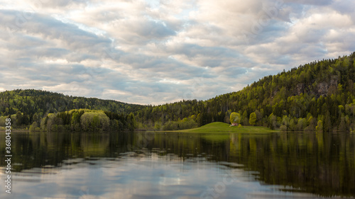 Fototapeta Naklejka Na Ścianę i Meble -  Landscape at Semsvannet, Norway