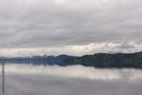 Landscape with low clouds