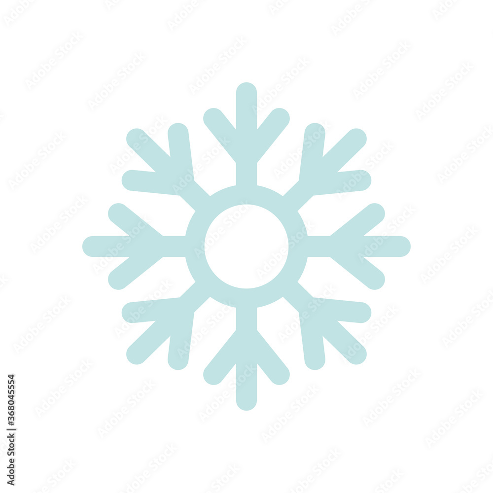 snowflake icon image, flat style snowflake icon image, flat style