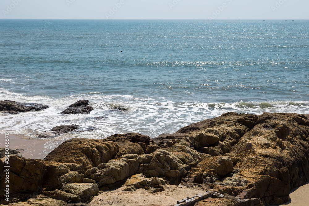 MUI NE / VIETNAM - December 28, 2019 : view of the beach, sea, sand MUI NE / VIETNAM - December 28, 2019 : view of the beach, sea, sand