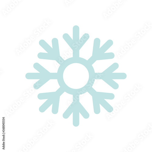 snowflake icon image, flat style