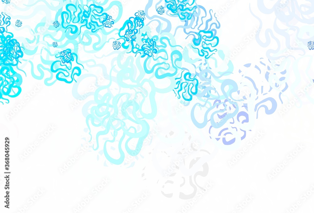 Light BLUE vector backdrop with curved lines. Light BLUE vector backdrop with curved lines.