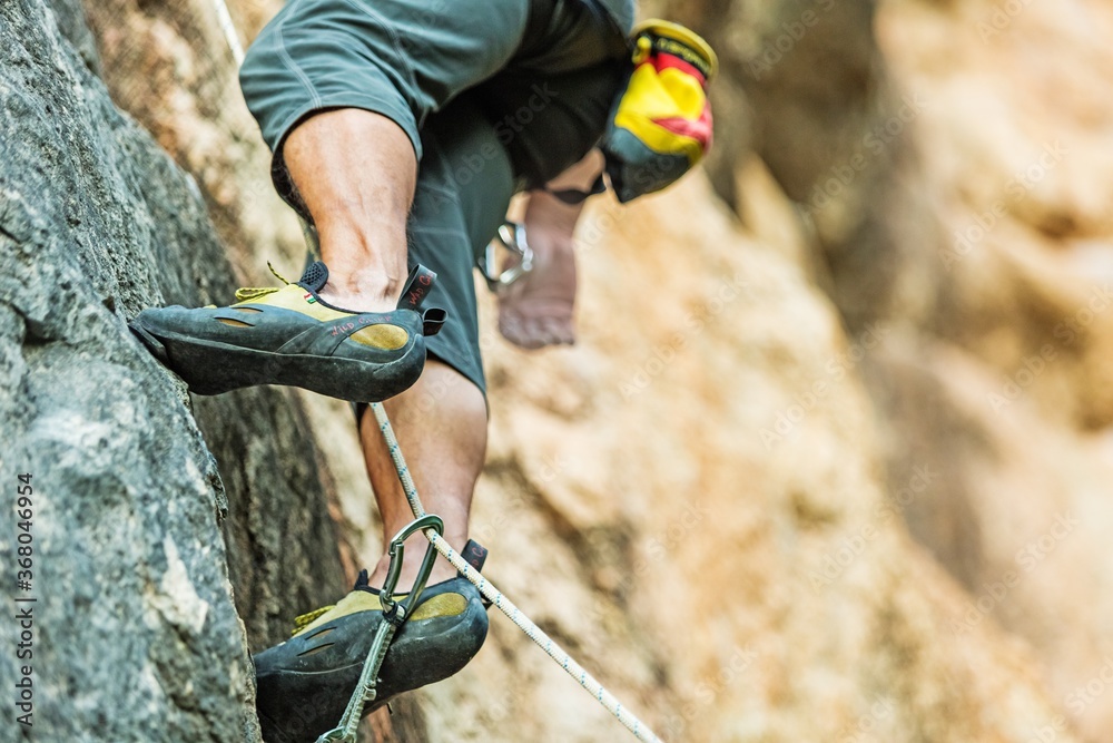 Naklejka premium Climbing in the Alps