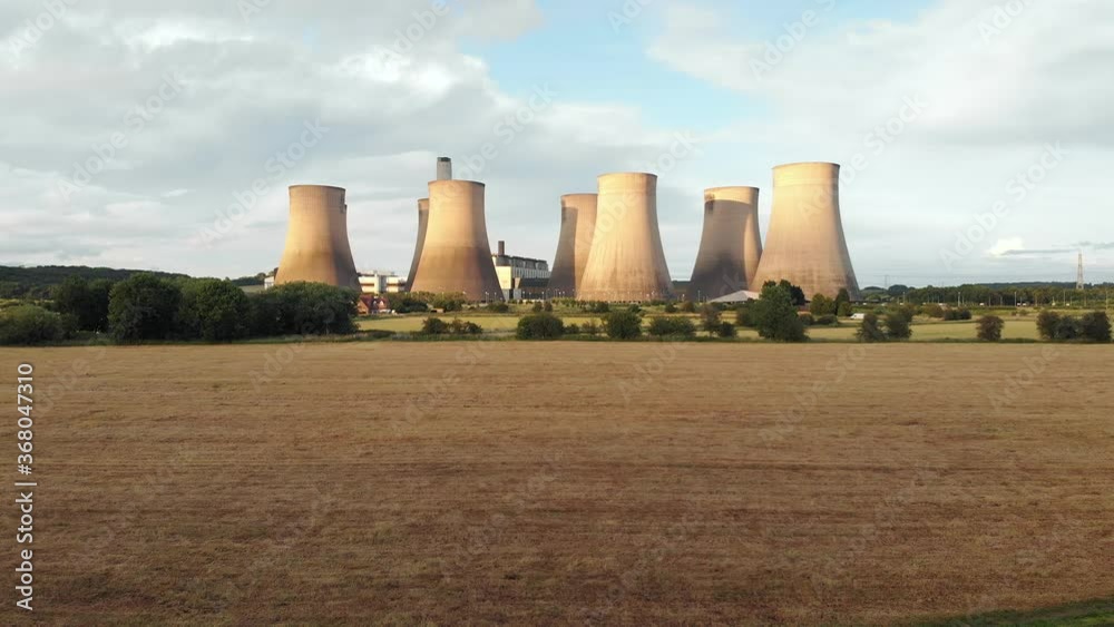 Drone view of Ratcliffe on Soar, a massive coal powered power station in Nottinghamshire, England, United Kingdom Drone view of Ratcliffe on Soar, a massive coal powered power station in Nottinghamshire, England, United Kingdom