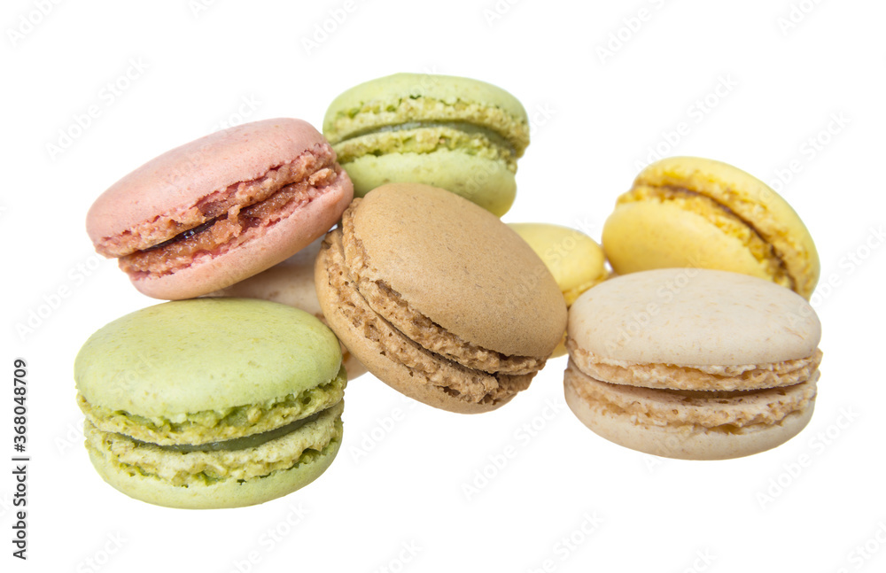 Macaroons isolated on a white Macaroons isolated on a white