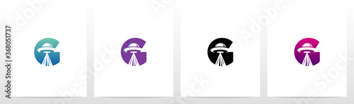 Flying Saucer On Letter Logo Design G