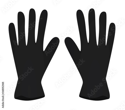 Hygienic latex gloves. vector illustration