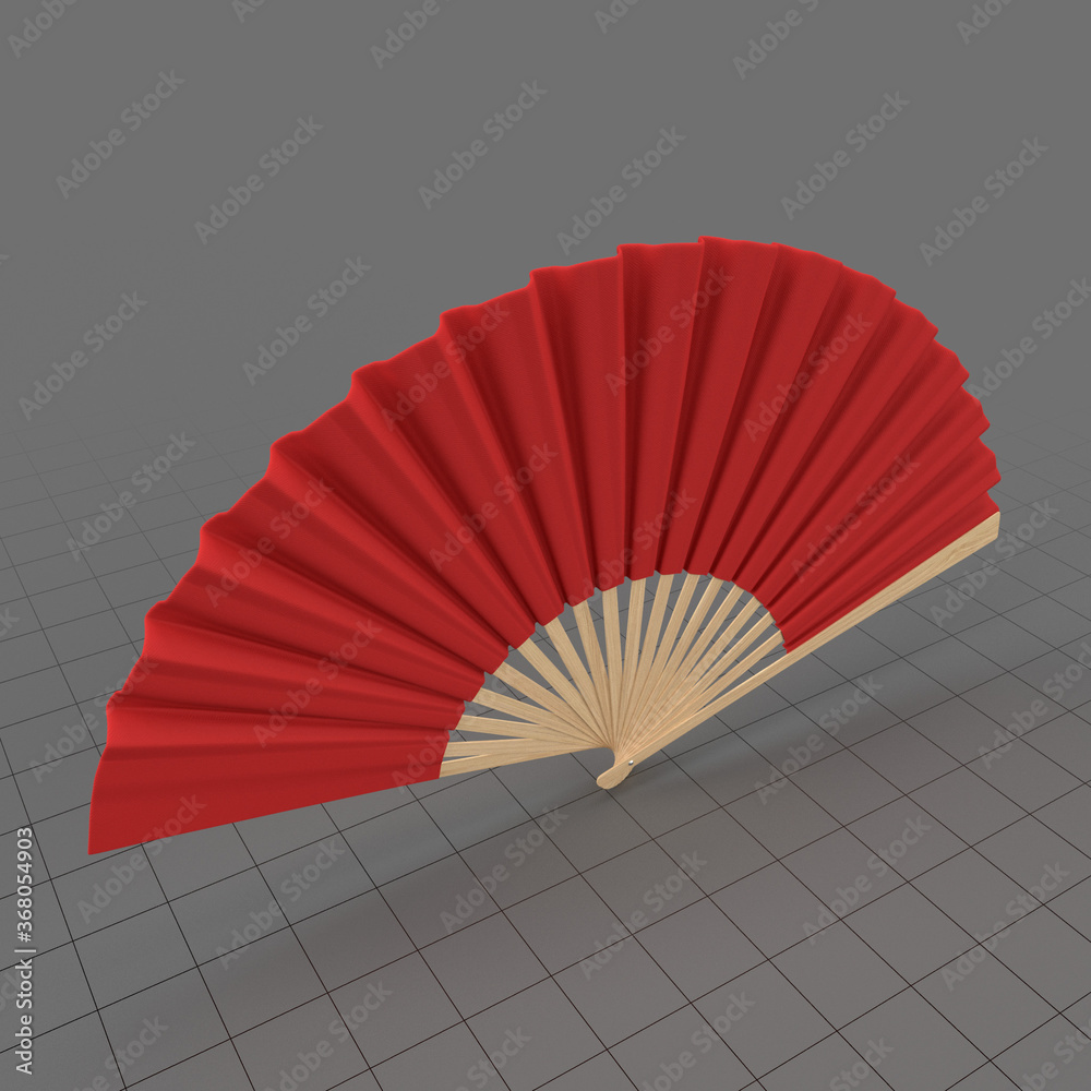 Open hand fan Stock 3D asset Adobe Stock