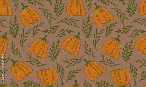 Vector seamless pattern of vegetables. Hand drawn doodle illustration of healthy farm food. Organic veggie grown in the garden.